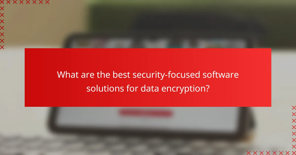 What are the best security-focused software solutions for data encryption?