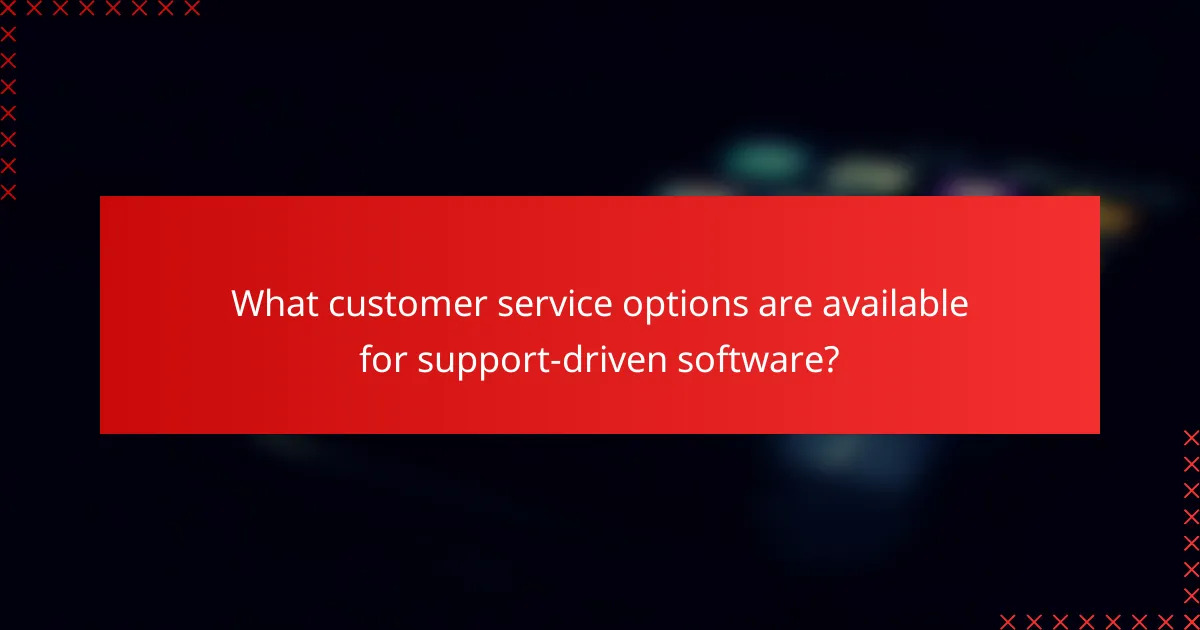 What customer service options are available for support-driven software?